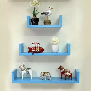 Wooden Handcrafted Floating Wall Racks Shelves Living & Bed Room