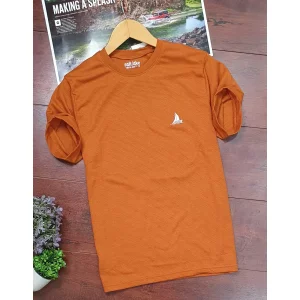 Men's Cotton Solid Half Sleeves Round Neck T-Shirt