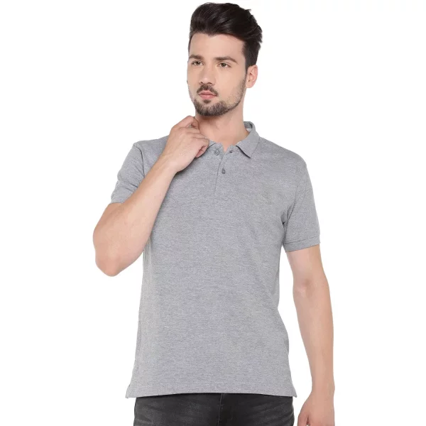 Men's Cotton Blend Solid Half Sleeves Polo T-Shirt