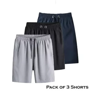 Men's Combo of 3 Cotton Polyester Shorts