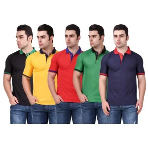 Men's Combo of 5 Polo T-shirt