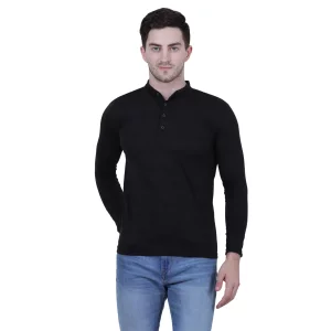 Men's Cotton Blend Solid Full Sleeves T-Shirt