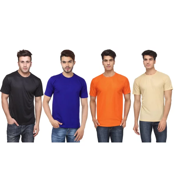 DRI - FIT Round Neck Men's T-shirt (Pack of 4)