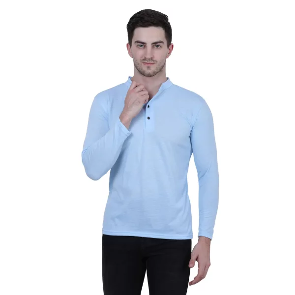 Men's Cotton Blend Solid Full Sleeves T-Shirt