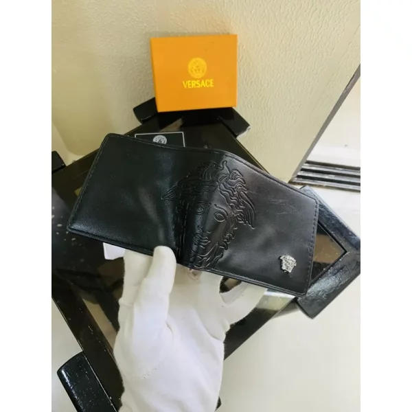 Full Black Printed Versace Wallet with Box