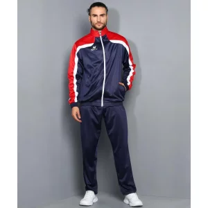 Men's Polyester Color Block Full Sleeves Track Suit