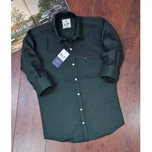 Cotton Solid Full Sleeves Casual Shirt for Men's