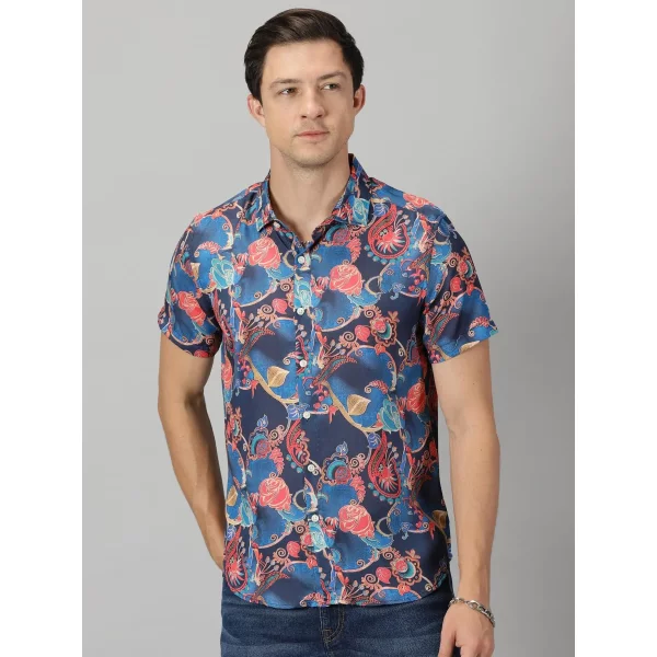   Men's Rayon Printed Half Sleeves Regular Fit Casual shirt