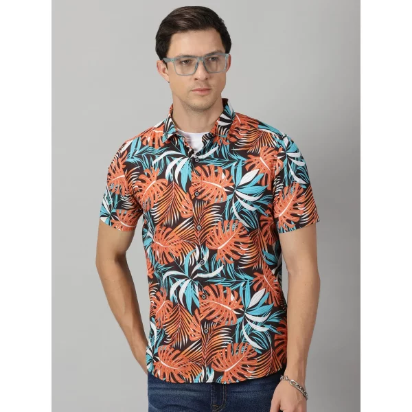 Men's  Rayon Printed Half Sleeves Regular Fit Casual shirt