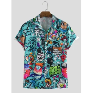 Men's  Rayon Printed Half Sleeves Regular Fit Casual Shirt